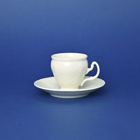 Espresso cup 75 ml and saucer 12 cm, Thun 1794 Carlsbad porcelain, BERNADOTTE ivory