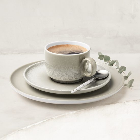 Kávová sada 18 díl. pro 6 osob, Sento AURA home - cream, porcelán Seltmann