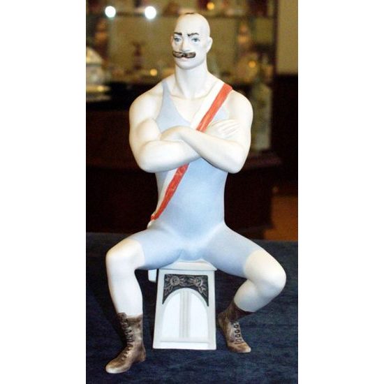 Wrestler 14,5 x 12 x 27 cm, Porcelain Figures Duchcov