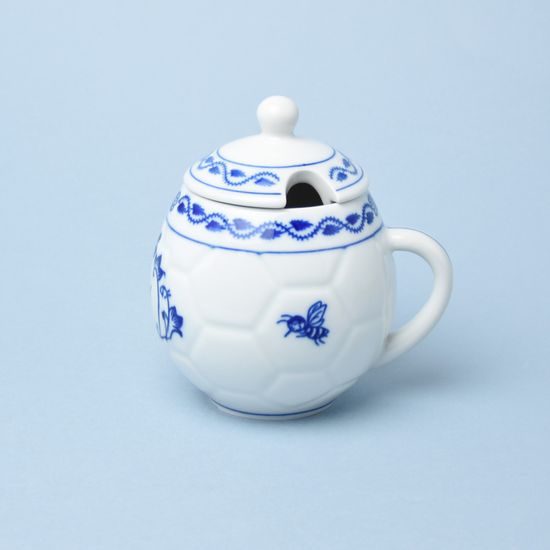 Hrnek na med s víčkem a nápisem Med 400 ml - na boku VČELKA, Cibulák, originální z Dubí