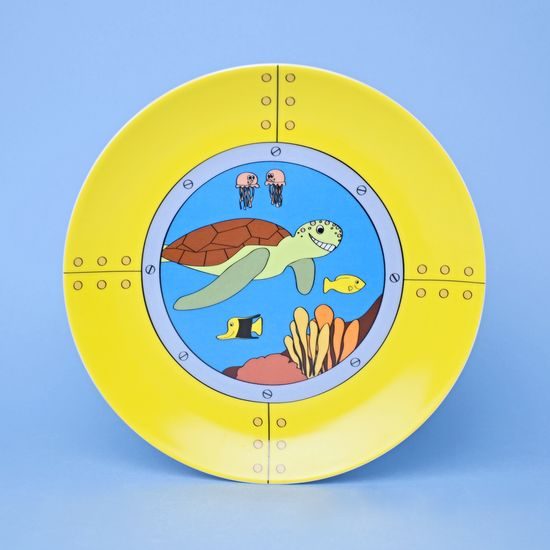 Plate dining 21 cm Submarine, Thun 1794, karlovarský porcelán
