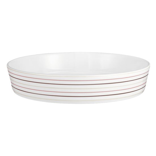 Bowl round low 20 x 4 cm, No Limits 24943 Cream Lines, Seltmann Porcelain