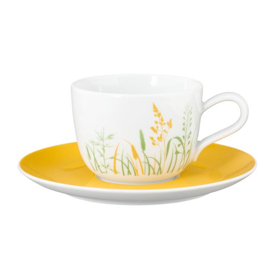 Liberty luční tráva žlutá: Šálek na kávu 260 ml + podšálek 16,5 cm, porcelán Seltmann