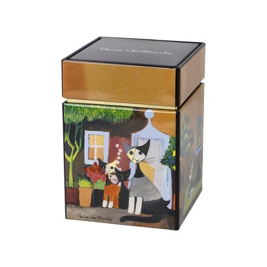 Tea tin R. Wachtmeister - Una bellissima giornata, 7,5 / 7,5 / 11 cm, Metal, Cats Goebel