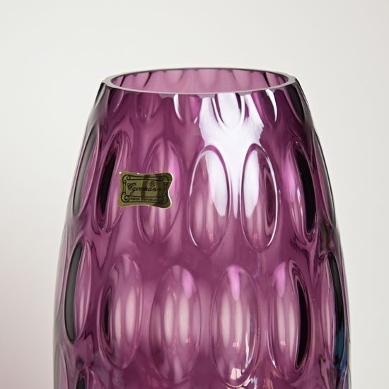 Egermann: Vase Amethyst Olive, h: 31 cm, Crystal Vases Egermann