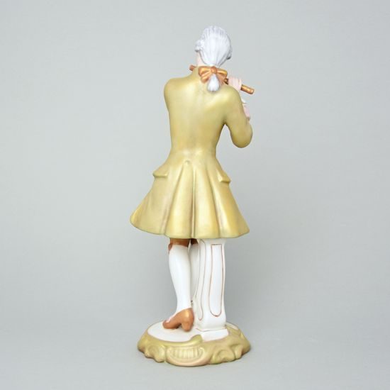 Gentleman Rococo 13 x 13 x 33 cm, Bronze, Porcelain Figures Duchcov