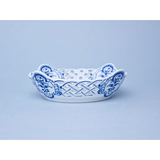 Bowl square perforated 17 cm, Original Blue Onion Pattern