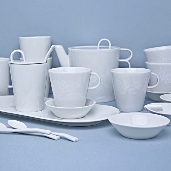Bohemia White DECOR, Čajová souprava, design Pelcl, Český porcelán a.s.