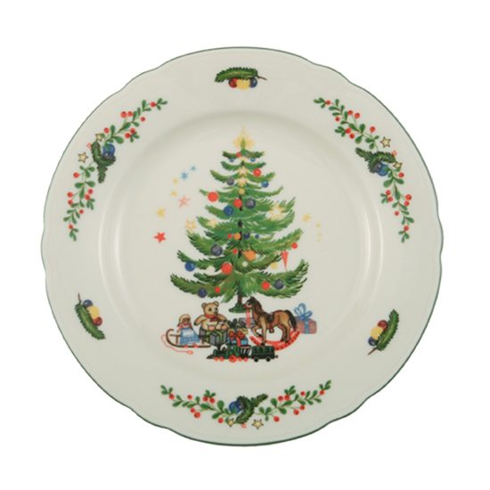 Talíř dezertní 17 cm, Marie Luise Vánoce 43607, Porcelán Seltmann