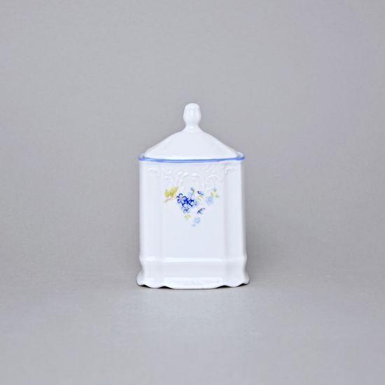 Spice jar 0,15 l, Thun 1794 Carlsbad porcelain, BERNADOTTE Forget-me-not-flower