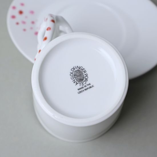 Espresso šálek a podšálek, ZOO chameleon, 80 ml, náhodný výběr, porcelán Goldfinger