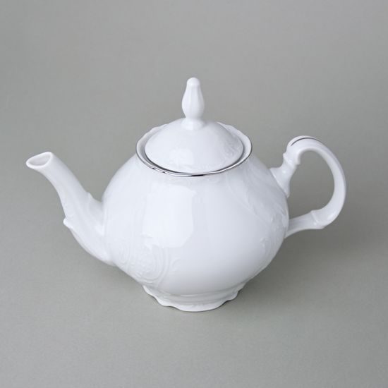 Konev čajová 1,2 l, Thun 1794, karlovarský porcelán, BERNADOTTE platina
