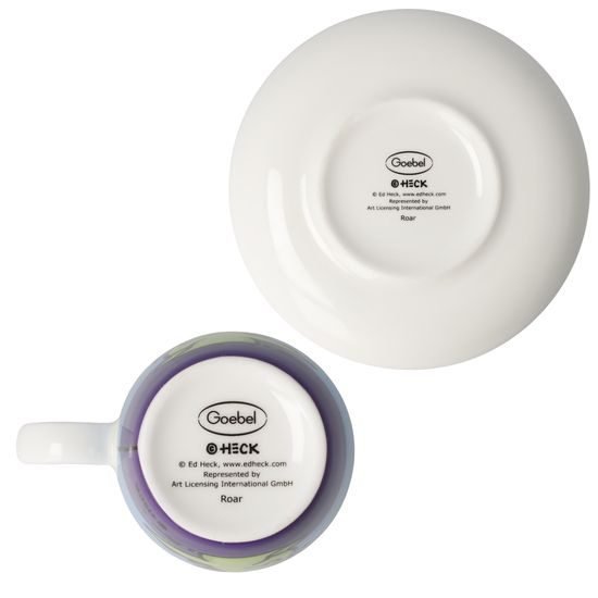 Espresso šálek a podšálek Roar 100 ml, jemný kostní porcelán, Ed Heck, Goebel