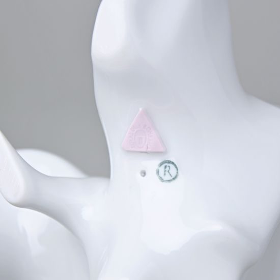 Lovers on Scooter 14,5 x 12,5 x 16,5 cm, White, Porcelain figures Duchcov (Royal Dux Bohemia)