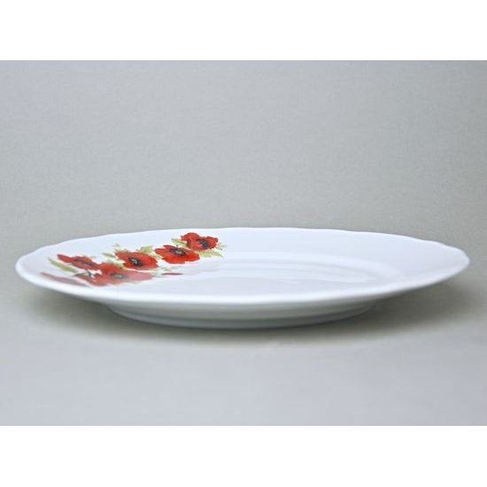 Talíř mělký 26 cm, Vlčí mák, Český porcelán a.s.