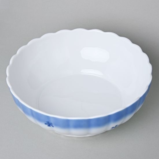 Bowl 30 x 10 cm, Thun 1794 Carlsbad porcelain, BLUE CHERRY