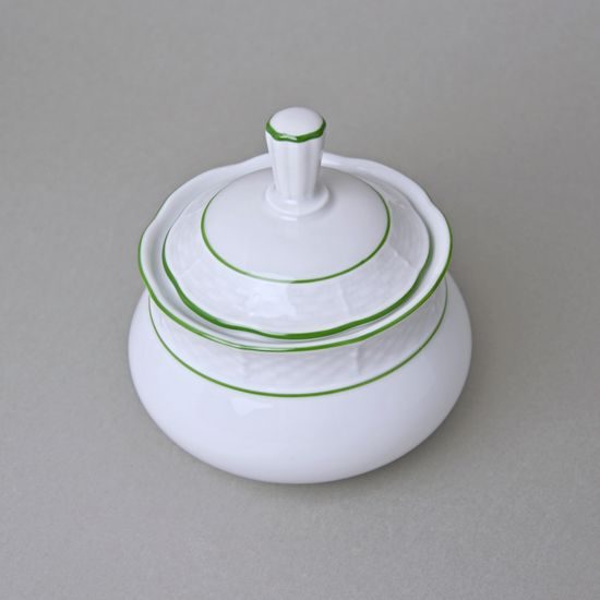 7047703: Sugar bowl 250 ml, Thun 1794, karlovarský porcelán, NATÁLIE light green lines