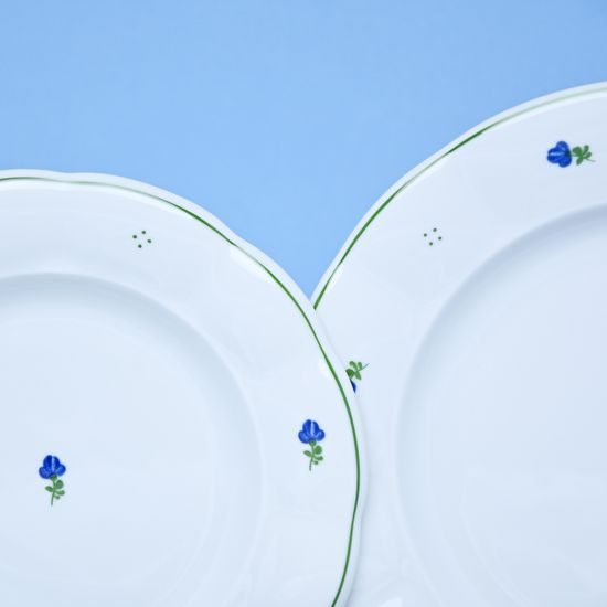 Plate set for 6 pers., 24,24,19, Benedikt blue flowers, G. Benedikt 1882