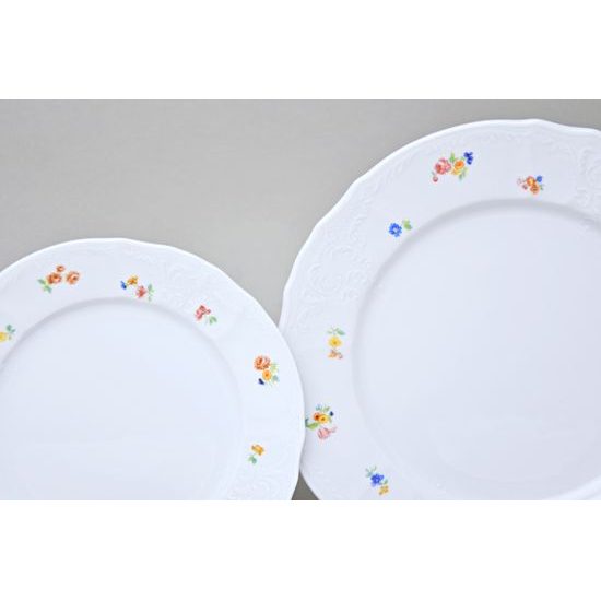 Talířová souprava pro 6 osob, Thun 1794, karlovarský porcelán, BERNADOTTE házenka