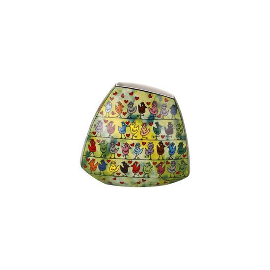Vase Birds on a Love Wire 16 / 8 / 14 cm, porcelain, J. Rizzi, Goebel