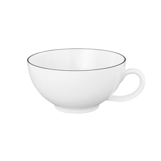 Tea cup 0,21 l, Lido Black Line, Seltmann Porcelain