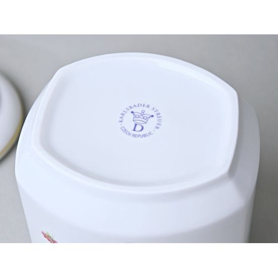 Jar for food storage 1,1 l, with a sign "Čočka" (Lentils), Hazenka, Český porcelán a.s.