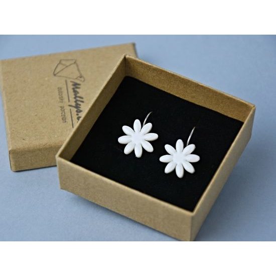 Earrings: Daisy 1,7 cm, Hanging, Porcelain Jewels Studio Mallys