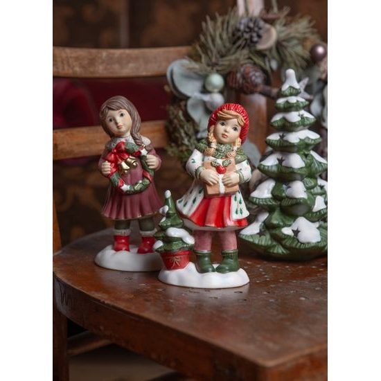 Figurka Adventní věnec 7 / 6 / 14,5 cm, kamenina, Goebel