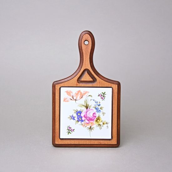 Board decorative wall small 21,5 x 13 cm, Meissen Rose