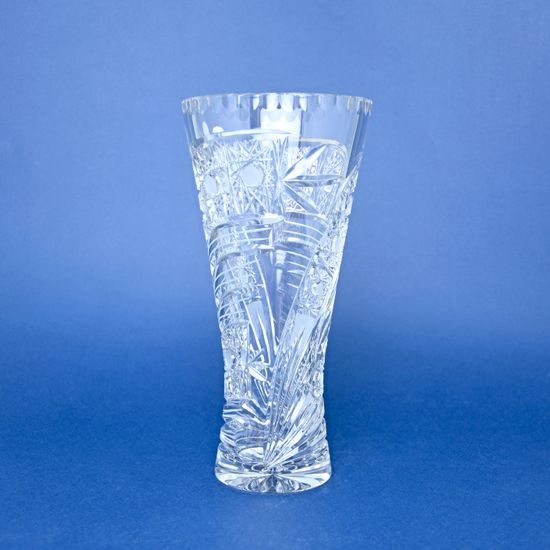 Crystal Hand Cut Vase - Comet, 255 mm, Crystal BOHEMIA