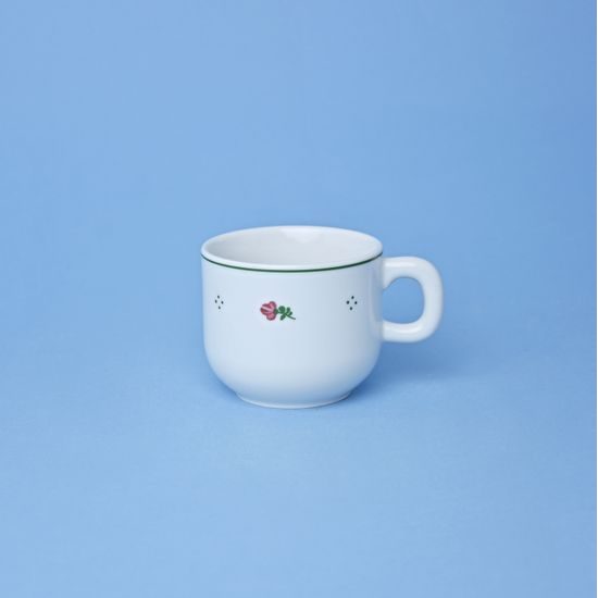 Cup 180 ml, red flowers + green, Benedikt 1882