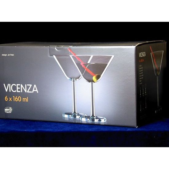 Vicenza: Glass cocktail 160 ml, 6 pcs., design by Jiri Pelcl, Bohemia Crystalex