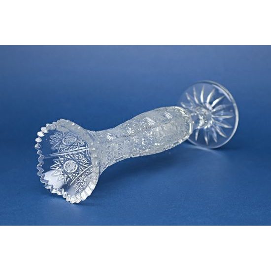 Křišťálová váza Píšťala broušená úzká 500PK, 255 mm, Crystal BOHEMIA