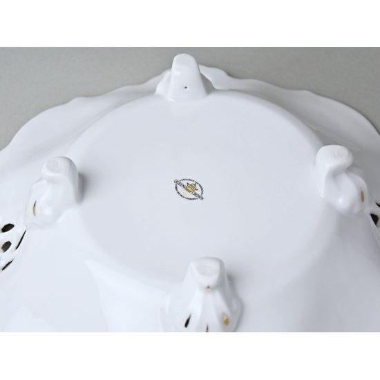 Bowl parforated on stands 33 x 8,5 cm, Cecily, Queens Crown