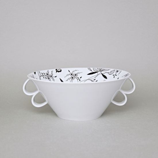 Bohemia Black: Bowl with handles 0,75 l, Český porcelán a.s.