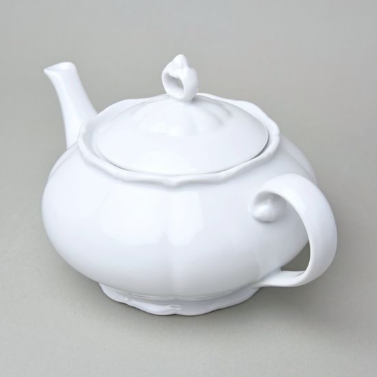 Verona white: Tea pot low 1300 ml, G. Benedikt 1882, bottom sign