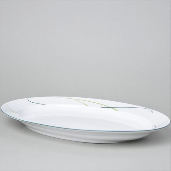 Dish oval 36 cm, Thun 1794, karlovarský porcelán, OPAL grass