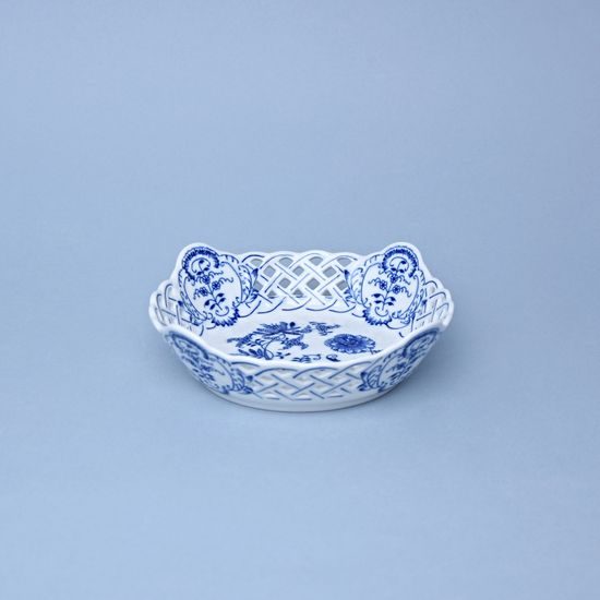 Bowl square perforated 17 cm, Original Blue Onion Pattern