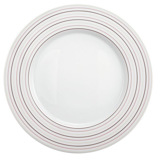 Plate flat 30 cm, No Limits 24943 Cream Lines, Seltmann Porcelain