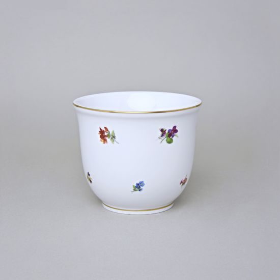 Flower pot without handles, diameter 12,9; h. 10,9 cm, Hazenka, Cesky porcelan a.s.