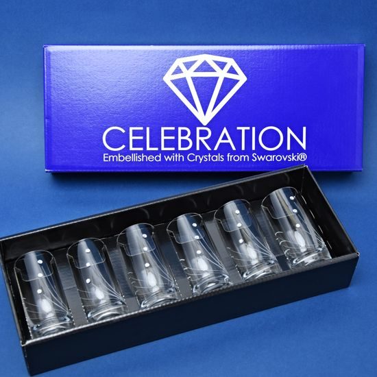 Celebration - Liquer tumbler 70 ml, 6 pcs., Swarowski Crystals