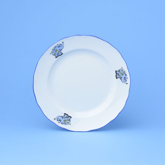 Dessert plate 19 cm, blue elephant, Český porcelán a.s.