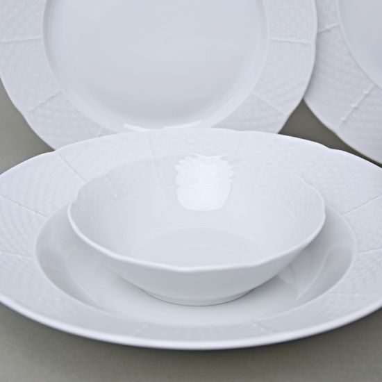 Dining set 25 pcs., Thun 1794 Carlsbad porcelain, Natalie white