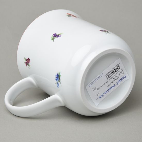 Mug Golem 1,5 l, Házenka flowers with red line, Český porcelán a.s.