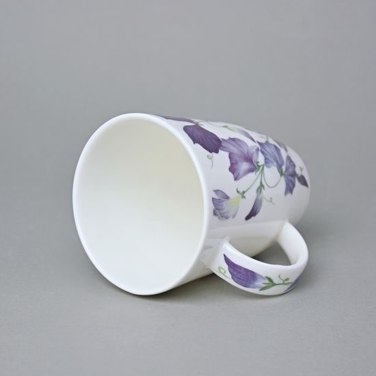 Sweet Pea (purple): Mug 400 ml, English Fine Bone China, Roy Kirkham