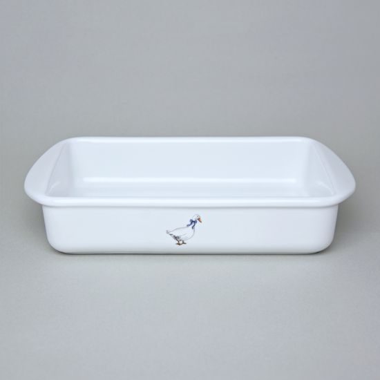 Mísa Bohemia zapékací, dekor Husy, 27 x 17 cm, Český porcelán a.s.
