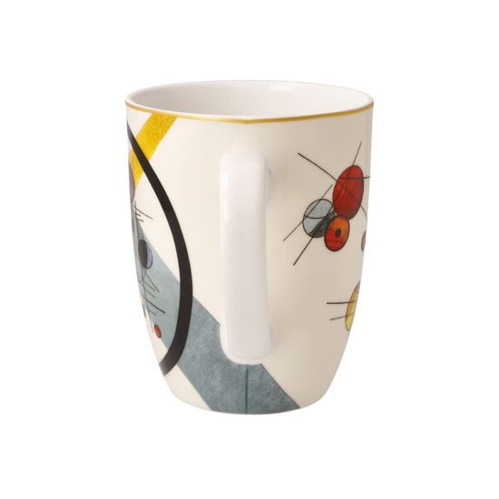 Hrnek 400 ml Kruhy v kruhu, 12,5 / 9 / 11 cm, jemný kostní porcelán, V. Kandinskij, Goebel