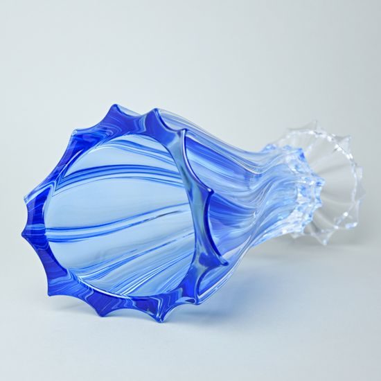 Crystal Vase on Stand - Blue, 40 cm, Aurum Crystal