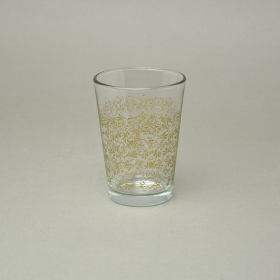 Sklenice 280 ml, ZLATÉ ORNAMENTY, Solbika Glassworks Poland