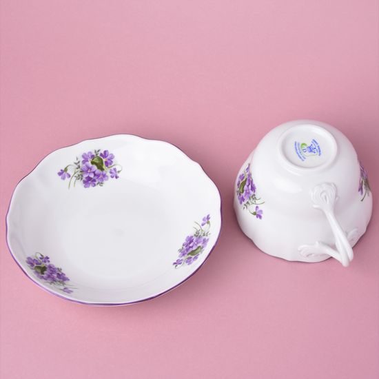 Cup + saucer D + D 0,40 l / 18,2 cm, Violet, Český porcelán a.s.